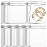 PVC Jewelry Pouches Clear Zipper Bags Anti Oxidizing Earrings Storage Bags for Storage Jewelry Packing Bags(100PCS 1.57 * 2.36 IN)