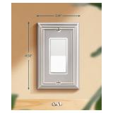 DEWENWILS 4-Pack Metal Wall Outlet Cover, Decorator Wall Plates for Receptacle, GFCI Outlet, Dimmer Switch, Brushed Nickel