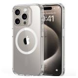 ESR for iPhone 15 Pro Max Case, Compatible with MagSafe, Military-Grade Protection, Yellowing Resistant, Scratch-Resistant Back, Magnetic Phone Case for iPhone 15 Pro Max, Classic Series, Clear