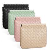 BUSOHA 3 PCS Small Makeup Bag for Purse, Mini Portable Cosmetic Bags for Women, Weave Coin Purse Lipstick Cosmetic Accessories Organizer, Small Travel Kit Storage Pouch