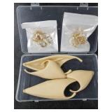 FRESHME Elf Ears with Piercings - Cosplay Fairy Pixie Ears with Pearl, Non-Piercing Cartilage Ear Clip Halloween Custome Renaissance Renfaire Christmas Photoshoot Accessories