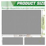 Tinideya Waterproof Trash Can Mat with Raised Edge Non Slip Under Garbage Mat Trash Can Pads Protective Silicone Rubber Tray for Kitchen to Avoid Spills Floor Scratches(Gray,11.8 X 18.9)