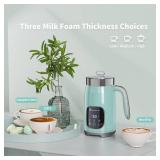 Maestri House Milk Frother, Variable Temp and Froth Thickness Milk Frother and Steamer, 14.1OZ/400ML Smart Touch Control Foam Maker, Memory Function for Latte, Warm Milk, Hot Chocolate (Blue)z