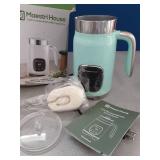 Maestri House Milk Frother, Variable Temp and Froth Thickness Milk Frother and Steamer, 14.1OZ/400ML Smart Touch Control Foam Maker, Memory Function for Latte, Warm Milk, Hot Chocolate (Blue)z