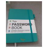 Taja Password Keeper Book with Alphabetical Tabsï¼Small Password Books for Seniors, Password Notebook for Internet Website Address Log in Detail, Password Logbook to Help You Stay Organized - Aqua