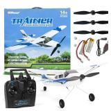 Top Race Remote Control Airplane - RC Plane 3 Channel Battery-Powered - Radio Control Airplanes for Adults and Kids 8+ - Easter Gift Toy - Easy to Control Electric Planes with Propeller Saver