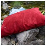 One Pack, Red ZOOOBELIVES Down Filled Camping Pillow for Travel, Washable Soft Cover, Small Camp Cushion for Neck & Lumbar Support On-The-Go, Ultralight & Compressible for Hiking Backpacking - Alplive