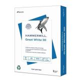 Hammermill Printer Paper, Great White 30% Recycled Paper, 8.5 x 11-1 Ream (500 Sheets) - 92 Bright, Made in the USA, 086710