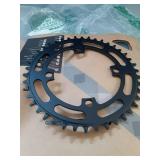 DECKAS Round Chainring 104BCD 40T 42T 44T 46T 48T 50T 52T Narrow Wide Chainring for 7 8 9 10 11 12 Speed Chains (Round Black, 42T)