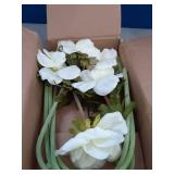 5Pcs Anemone Flowers Artificial Silk Flowers 20.9\" White Faux Flowers Realistic Fake Flowers for Decoration Faux Poppy Flower Anemone Artificial Flowers Bulk for Vase Centerpieces Home Wedding Bouque