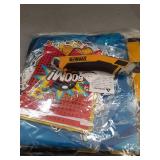 17Pcs Super Theme Hero Party Photography Backdrop for Hero Birthday Decorations with Hero Background Skyscraper City Boxes Hero Cutouts Super Banner for Super Theme Hero Birthday Party Supplies