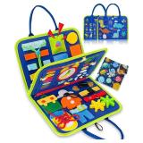 Exorany Busy Board Montessori Toys for Toddler Boys & Girls Birthday Gifts, Sensory Toys for Toddlers, Educational Travel Preschool Toddler Activities Learning Fine Motor Skills