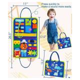 Exorany Busy Board Montessori Toys for Toddler Boys & Girls Birthday Gifts, Sensory Toys for Toddlers, Educational Travel Preschool Toddler Activities Learning Fine Motor Skills