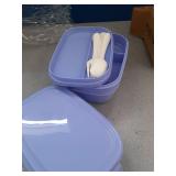 LIGHT PURPLE Modern Adult Lunch Box, Stackable Lunch Containers, Minimalist Design Bento Box with Utensil Set - Leak-Proof for Dining Out, Work, School, Picnic