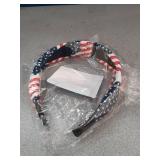 MYSXN American Flag Knotted Headband,4th of July Headband,Independence Day Patriotic Headbands Hair Accessories for Women Girls (BLUE&WHITE, M)