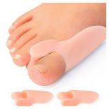 Promifun Bunion Cushion Protector, 10 Packs of Bunion Corrector Pads with Separator for Big Toe, Gel Shield for Foot Pain Relief, Calluses, Corns - Beige