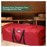 Holiday Cheer Heavy Duty Artificial Christmas Tree Storage Bag Fits Up to 9ft Tall, Waterproof with Durable Handles & Zipper Xmas Tree Storage Bag (RED)