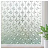 rabbitgoo Privacy Window Film Non Adhesive Frosted Glass Sun Blocking Self Static Cling Decorative for Home Kitchen Living Room, Removable and Reusable, 23.6 x 78.7 inches