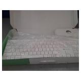 Wireless Keyboard Mouse Combo, Ultra-Slim USB Keyboard Silent Mouse Set, Water-Dropping Keycaps, 12 Shortcuts, 2.4GHz Wireless Connection for PC Laptop Windows XP/7/8/10, Vista, Mac (White)