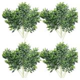 Hoteam 20 Pcs Artificial Ruscus Greenery 27.5\" Fake Plants Faux Leaf Floral Hanging Spray Branch for Wedding Bouquet Centerpieces