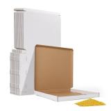 HORLIMER 12.5x12.5x1 inches Shipping Boxes Set of 25, White Corrugated Cardboard Box for Mailing, Packaging, Small Business