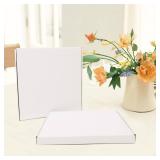 HORLIMER 12.5x12.5x1 inches Shipping Boxes Set of 25, White Corrugated Cardboard Box for Mailing, Packaging, Small Business
