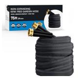 Haeteir 2025 Upgraded 75FT Non-Expanding Garden Hose, Lightweight, Flexible Ultra-Light Water Hose, Burst-Resistant, Lead-Free, Anti-Kink, High-Pressure