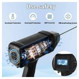 Handheld Welder Machine, 110V Portable Welding Machine with Digital Display IGBT Inverter 20-200Amp Welding Output Portable Welder Handheld for 1/16