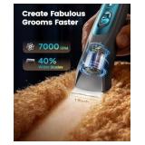 PRE OWNED oneisall Quiet Dog Clippers for Grooming LED Light, Cordless Dog Grooming Kit 4 in 1, 2000mAh Pet Clippers Paw Trimmer Nail Grinder for Paw, Nail, Face, Ears, Legs, Body