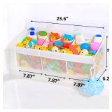 KPH has improved the bath toy holder experience, with the bathtub toy storage adding 6 pockets and a super breathable mesh bath toy storage that dries quickly, bath toy organizerï¼ Easy to use