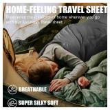 Frelaxy Ultralight Sleeping Bag Liner - Lighter & Compact, 3 Sizes Travel Sheets & Adult Sleep Sack, Comfy Breathable & Silky Soft for Backpacking, Hotel, Camping, Hostels (Gray, 27.5in x 84.6\")