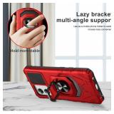 Ailiber for Celero 5G SC Case with Screen Protector, Boost Celero 5G SC Case with Stand for Magnetic Car Mount, Military Grade, Heavy Duty Protective Cell Phone Cover for Celero SC 5G-Red