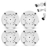 Metal Aluminum & Waterproof Junction Box Mount Bracket, Universal for Bullet Security Camera, Aluminum Waterproof Hide Cable Junction Box Compatible with Solar Panel, Fits Wall Ceiling (4pcs)