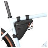 Rhinowalk Bicycle Frame Bag Bike Top Tube Triangle Bag Lightweight 0.9L Touring Pack Cycling Nylon Pouch for Mountain Road Bike(Black)