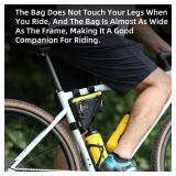 Rhinowalk Bicycle Frame Bag Bike Top Tube Triangle Bag Lightweight 0.9L Touring Pack Cycling Nylon Pouch for Mountain Road Bike(Black)