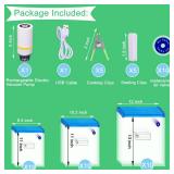42 PCS Sous Vide Vacuum Sealer Set - 30 Reusable Bags, 5 Clips and Sealing Clips for Anova, Joule Cookers