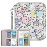 HBK Card Holder for Yoto Cards, 80 Pockets Mini Card Binder with Zipper & Strap, Portable Waterproof Card Album Organizer for Player & Mini Audiobook Cards Storage (Cartoon)