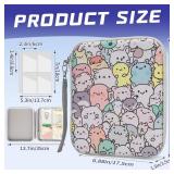 HBK Card Holder for Yoto Cards, 80 Pockets Mini Card Binder with Zipper & Strap, Portable Waterproof Card Album Organizer for Player & Mini Audiobook Cards Storage (Cartoon)