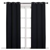 NICETOWN Halloween Thermal Insulated Black Blackout Curtains/Drapes 84 inches Length 2 Panels Set for Living Room, 42 inches Wide, Privacy Sound Reducing Room Darkening Draperies Window Treatment