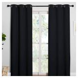 NICETOWN Halloween Thermal Insulated Black Blackout Curtains/Drapes 84 inches Length 2 Panels Set for Living Room, 42 inches Wide, Privacy Sound Reducing Room Darkening Draperies Window Treatment