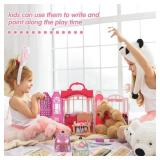 Zhanmai Mini Doll Backpack with 10 Stationery Surprises Inside, Pink, Unisex