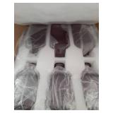 GMWD Glass Flower Vase Set of 6 Purple Clear Bud Vases, 14.5 Oz 8 Oz Apothecary Bottle Vases Decorative for Centerpieces Home Decoration Wedding Reception Table Decor