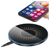 30W Wireless Charger Pad, Wireless Charge 30W, Fast Wireless Charger, Wireless Charging Compatible with Samsung Galaxy S23/S22/S21/S20, Fast Charger Compatible with iPhone 17/16/15/13/14/12 Series