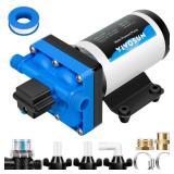 VIVOSUN Water Pressure Pump, 110V 5.5GPM 70 PSI Diaphragm Water Pump Include 1/2\" and 3/4\" Garden Hose Adapters, Power Plug for Bathrooms, Kitchens, RVs, and Yachts
