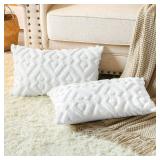 Artscope Pack of 2 Soft Plush Short Wool Velvet Decorative Throw Pillow Covers Luxury Style Cushion Covers European Pillow Shell for Sofa Bedroom Diamond Shape Pure White, 16x24 Inch