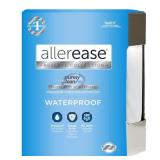 AllerEase Waterproof Mattress Protector Stain Protection Full Size Allergen Barrier Hot Water Washable Machine Washable Durable Zippered Knit Mattress Cover Stretch Corners (White)