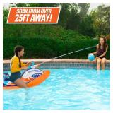 Nerf Super Soaker Stormforce Ride-On Racer â Inflatable Pool Float with Pool-Fed Mega Water Blaster