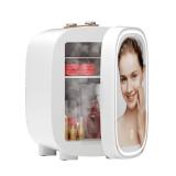 LIGIANT DF01A Skincare Fridge, With 3-Level Dimmable LED Light Mirror, Low Noise 4L Makeup Fridge for Skincare, Cooler & Warmer, Portable Design for Multiple Uses - Bedroom, Office, and Car