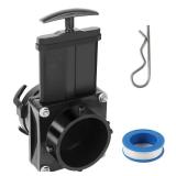 TonGass 3-Inch RV Waste Valve Body with Handle, Durable Sewer Valve Replacement for Campers Trailers and Motorhomes, Mess-Free Heavy-Duty RV Sewer Pipe Fitting - Black