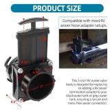 TonGass 3-Inch RV Waste Valve Body with Handle, Durable Sewer Valve Replacement for Campers Trailers and Motorhomes, Mess-Free Heavy-Duty RV Sewer Pipe Fitting - Black